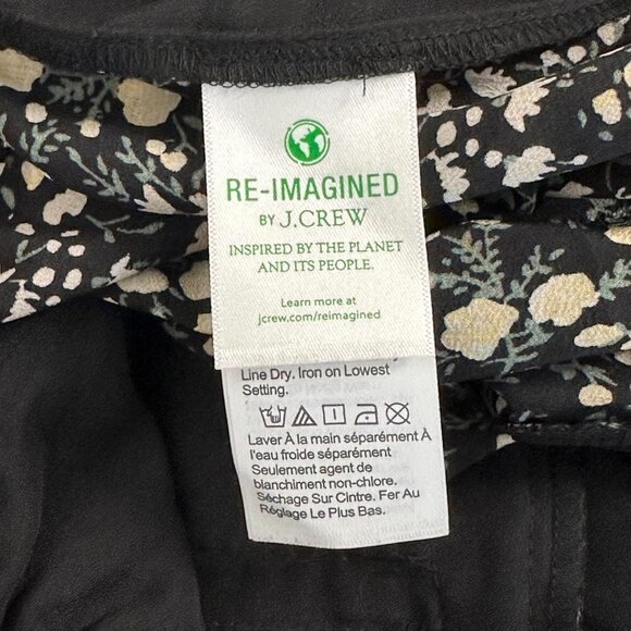 J. Crew Pull-On Wide-Leg Silk Pant in Fall Garden Floral Size Small - Picture 9 of 10